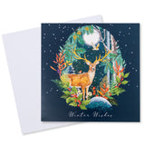Winter Wishes Stag Christmas Card - 10 Pack
