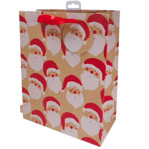 Santa kraft large gift bag