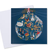 Twelve Days Bauble Christmas Card - 10 Pack