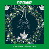 Dove Wreath Christmas Card - 10 Pack