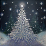 Silver Light Christmas Tree Christmas Card - 10 Pack