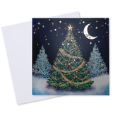 Northern Lights Christmas Tree Christmas Card - 10 Pack
