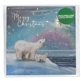 Northern Lights Polar Bears Christmas Card - 10 Pack
