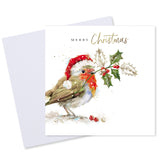 Festive Robin Christmas Card - 10 Pack