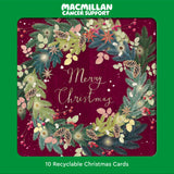 Foliage Wreath Christmas Card - 10 Pack