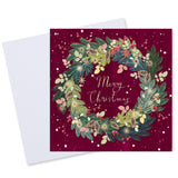 Foliage Wreath Christmas Card - 10 Pack