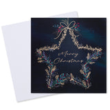 Star Wreath Christmas Card - 10 Pack
