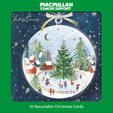 Christmas Scene Bauble Christmas Card - 10 Pack