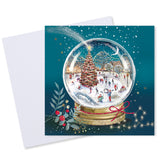 Christmas Scene Snowglobe Christmas Card - 10 Pack