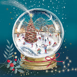 Christmas Scene Snowglobe Christmas Card - 10 Pack