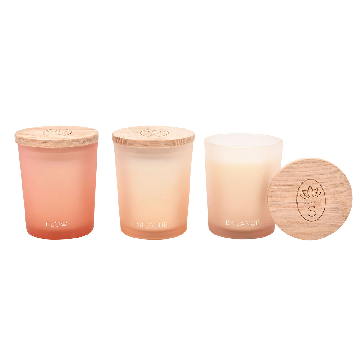 Serenity Tranquil Set of 3 Votive Candles - Flow, Balance
