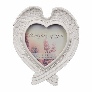 Thoughts of You Heart Shaped Wing Photo Frame