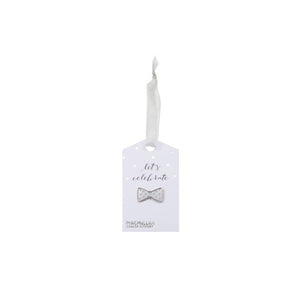 Silver Bow Tie Wedding Favour (Pack of 10)