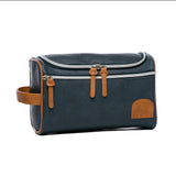 Navy and Tan Wash Bag