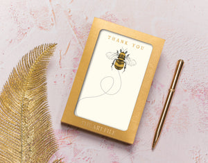 Set of 10 Bee Thank You Notecards