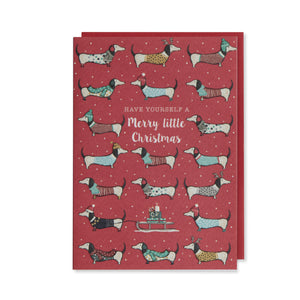 Dachshund  Single Christmas Card