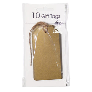 10 Plain Gold Craft Gift Tags
