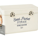 Leather Handled Seed Packet Storage