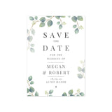 Personalised Eucalyptus Save The Dates x 24