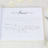 Personalised silver hearts guest book