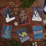 Sara Miller Penguin Family Single Christmas Card