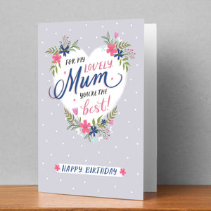 Happy Birthday Floral Mum Personalised Card