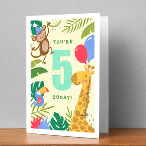 Happy 5th Birthday Personalised Card