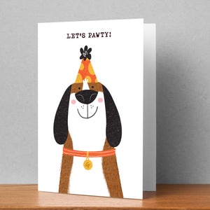 Lets Pawty Personalised Card