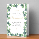 Will You Be My Bridesmaid Personalised Card
