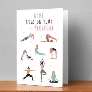 Yoga Moves Personalised Card