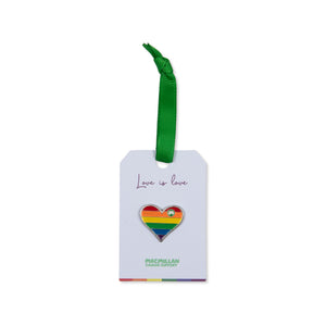 Rainbow Heart Pin Badge
