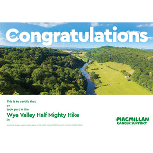 Mighty Hike Wye Valley Half Certificate