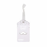 Silver Moustache Pin Badge Wedding Favour (Pack of 10)
