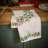 Christmas Robin Ornament Tea Towel