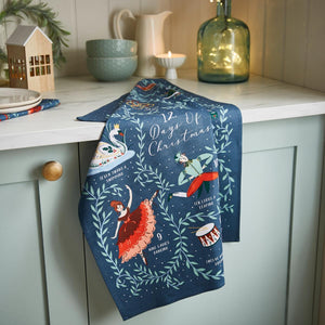 Twelve Days of Christmas Tea Towel