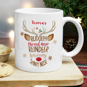 Personalised Rudolph mug