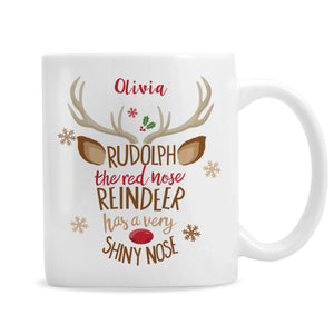 Personalised Rudolph mug
