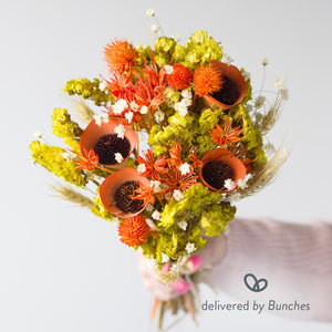 Orange Dried Posy