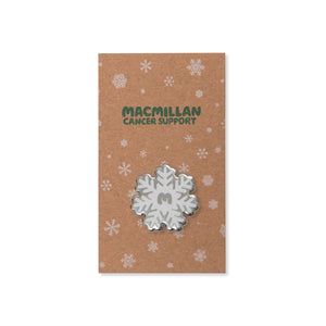 Snowflake festive pin badge