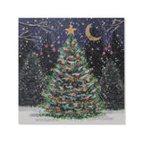 Gold Moonlit Tree Christmas Card - 10 Pack