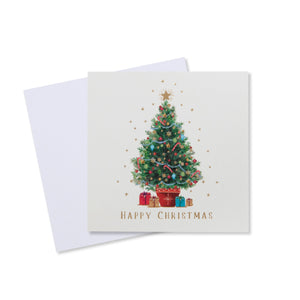 Gold Tree Christmas Card - 10 Pack