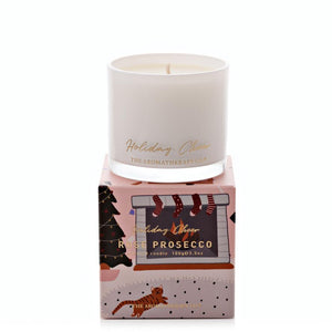 Holiday Cheer Rose Prosecco Candle