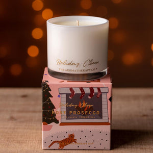 Holiday Cheer Rose Prosecco Candle