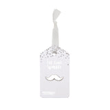 Silver Moustache Pin Badge Wedding Favour (Pack of 10)