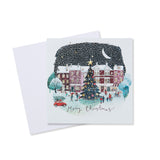 Starry Sky Village Scene Christmas Card - 10 Pack