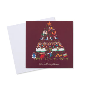 Twelve Days Tree Christmas Card - 10 Pack