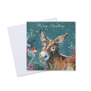Donkey Christmas Card - 10 Pack