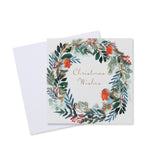 Robin Wreaths Christmas Cards - 10 Pack