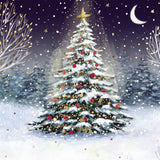 Moonlit Tree Christmas Card - 10 Pack