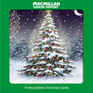 Moonlit Tree Christmas Card - 10 Pack